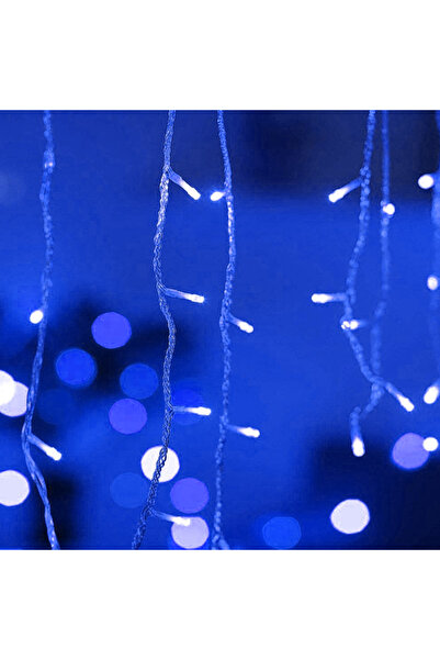 Choice EU Plug Blue Led Icicle String Lights 4.6m Street Garland On The House...