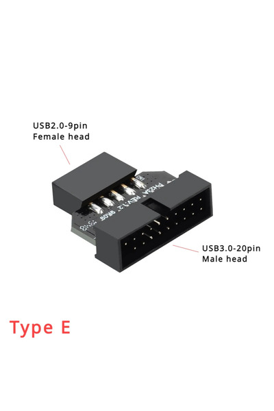 Choice 1 قطعة من النوع E USB2.0 9Pin إلى USB3.0 19pin موصل محول اللوحة الأمام...