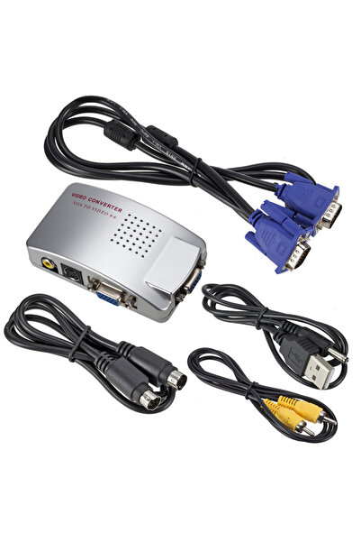 Choice VGA to AV VGA to AV PC Converter Box VGA to TV AV RCA Signal Adapter C...