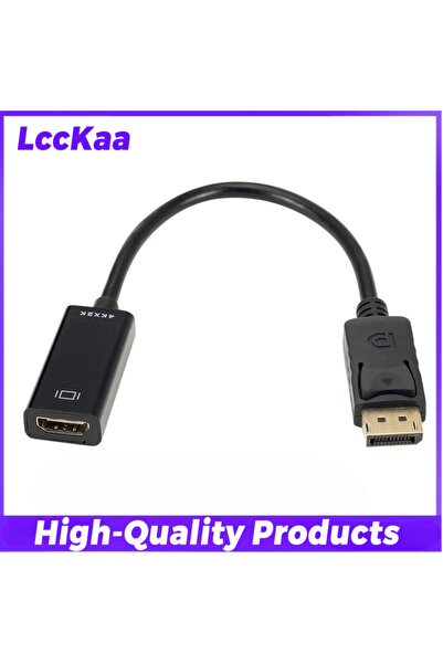 Choice كابل 4K أسود متوافق مع منفذ DisplayPort إلى HDMI، محول من ذكر إلى أنثى...