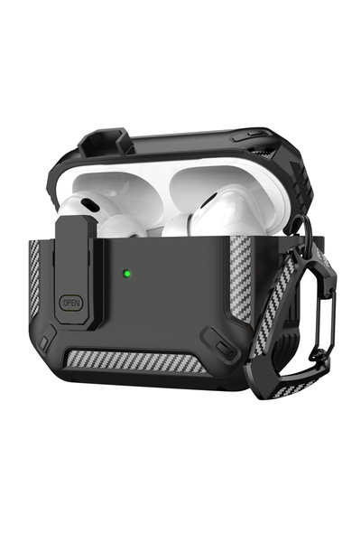 Choice حافظة سماعات Airpods Pro سوداء محمولة مقاومة للصدمات لأجهزة Airpods Pr...