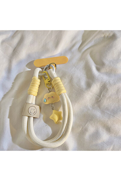 Choice Dark yellow Fashion Cloud Cell Phone Lanyard Keychain Pendant Mug Camera Package Lanyard Handmade Bo