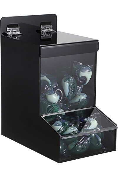 Slasa Acrylic Countertop & Wall Dispenser for Laundry Pods, Candy & Accessories (13×20×23.3 cm)