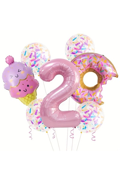 Choice بالونات أخرى رقم 2 من رقائق الآيس كريم على شكل دونات حلوى مع بالون كون...