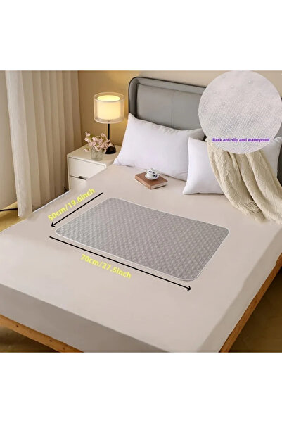 Choice grey-50x70cm Washable Incontinence Pads for Elderly & Pets - Leak-Proof Bed Care Mats, Ideal for Men