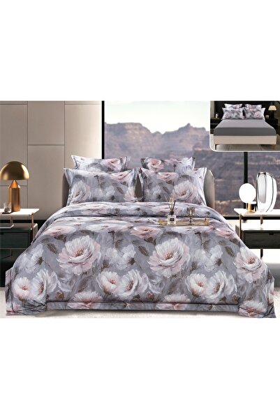 CHIRASO CHIRASO Lingerie Set, Thick Satin, 6 pieces, in box, with Fitted Sheet with ELASTIC 180x200+30cm