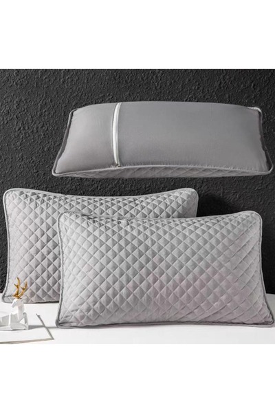 Choice رمادي - مع سحاب ومشبك قطني مريح وغطاء وسادة معزول بطبقة مضادة للعث ووا...