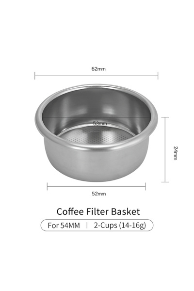 Choice1 سلة فلتر قهوة واحدة مقاس 54 مم، كوبين، لمرشح قهوة Breville Sage من ال...