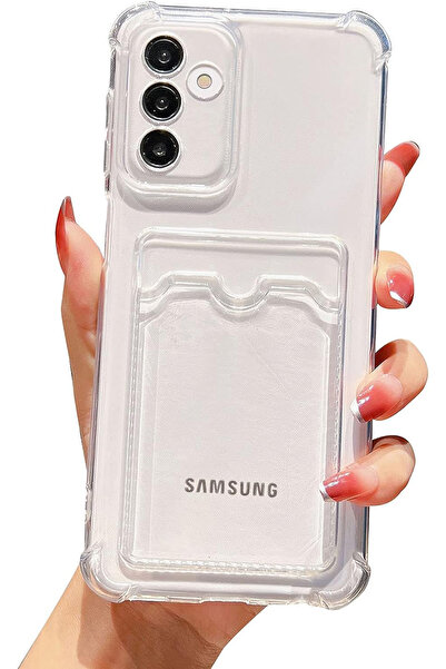 Choice حافظة محفظة شفافة للبطاقات A34 5G لهاتف S25 S24 S23 S22 S21 Ultra Plus...