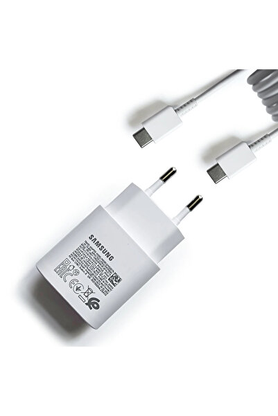 Samsung EU 1M Cable White For PD 25W Super Fast Charger USB Type C S24 Ultra ...