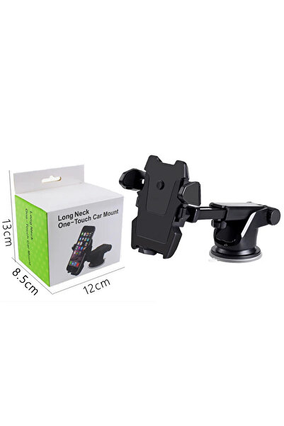 Choice حامل هاتف للسيارة أسود 360 درجة عالمي بقاعدة شفط وذراع قابل للسحب وحام...