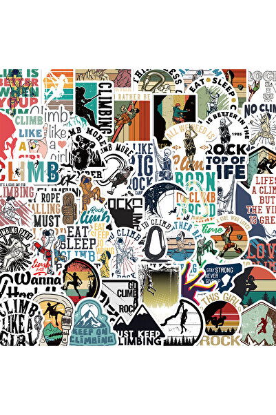 Choice ملصقات تسلق متعددة الألوان، 50 قطعة، ملصقات تسلق صخور خارجية، ملصقات ي...