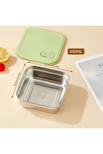 Choice A Style Green 650ml 304 Stainless Steel Bento Box With Lid Portable Se...