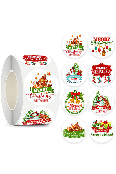 Choice 500 قطعة من لفافة واحدة C 500 قطعة من ملصقات عيد الميلاد المجيد، ملصقا...