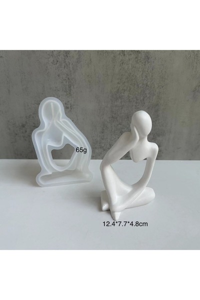 choice2 قالب سيليكون DIY لتمثال المفكر ثلاثي الأبعاد من الفن الشمالي التجريدي...