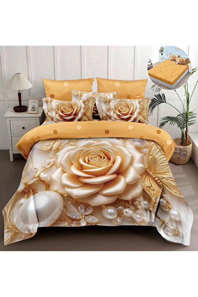 CHIRASO CHIRASO Bedding, Finet 5D Identical to the picture, ELASTIC Sheet 180x200+25cm, Duvet Cover, 2 Pillowcases