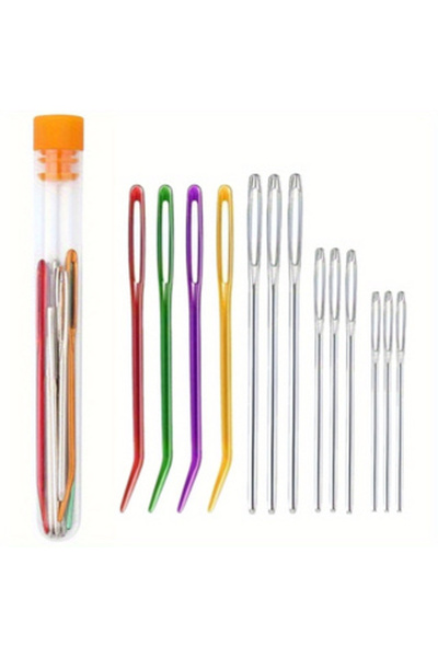 Choice إبر خياطة كبيرة ذات عين حادة من طراز C - 14 قطعة، إبرة حياكة وتطريز يد...