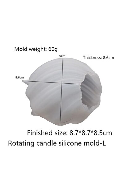 Choice1 قالب شمعة سيليكون على شكل عمود دوار ثلاثي الأبعاد على شكل موجة هندسية...