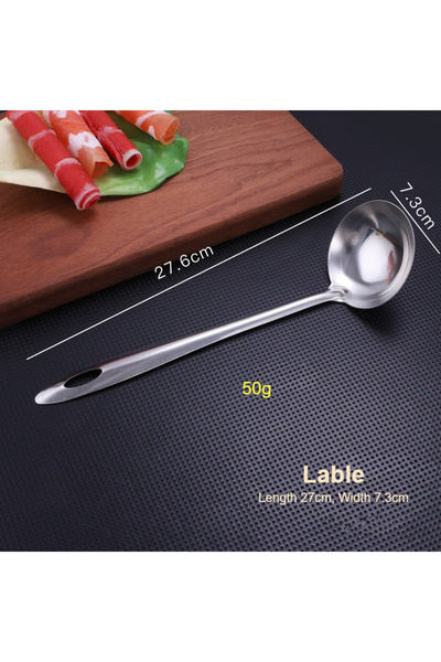 Choice 1Pcs Ladle Stainless Steel Soup Ladle Set - Extra Thick & Long Handle Large Serving Spoon for Hot Po