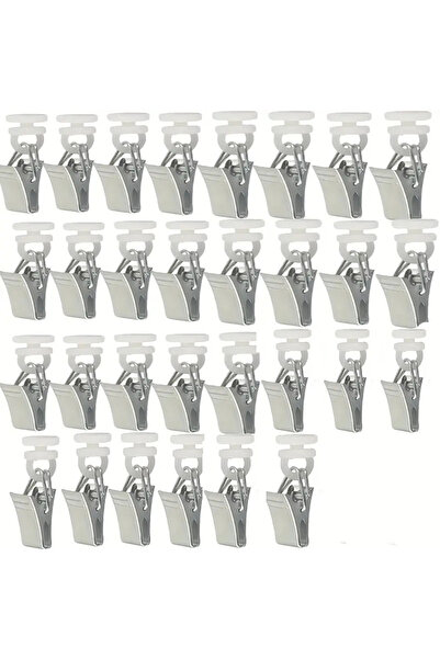 Choice 30pcs 30pcs Metal Curtain Clips with Nylon Rollers For Curtain Rails S...