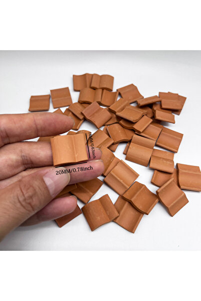 Choice 50 قطعة من بلاط السقف، 50 قطعة من بلاط السقف الأحمر الصغير، مجموعة بنا...