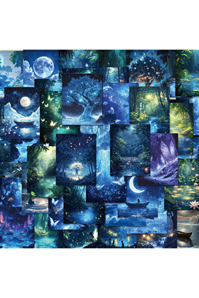 Choice ملصقات إبداعية متعددة الألوان، 64 قطعة، لغابة ليلية، ملصقات طوابع، سكر...