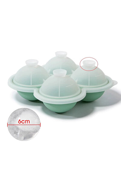 choice2 قالب مكعبات ثلج كبير أخضر اللون، 6.5 سم، مصنوع من السيليكون، سهل الفت...