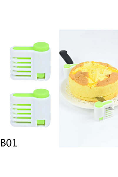 Choice قطاعة خبز وكعكة قابلة للتعديل من قطعتين باللون الأخضر - أداة مطبخ مبتك...