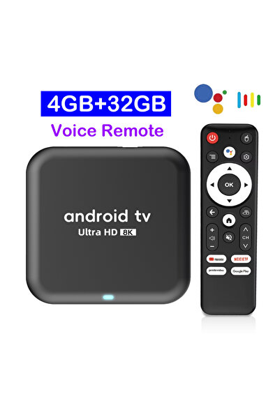 Choice EU Plug 4G 32G Voice Remote Q18 Smart TV Box RK3518 Quad Core Cortex A53 Support 8K Video 8GB128GB W
