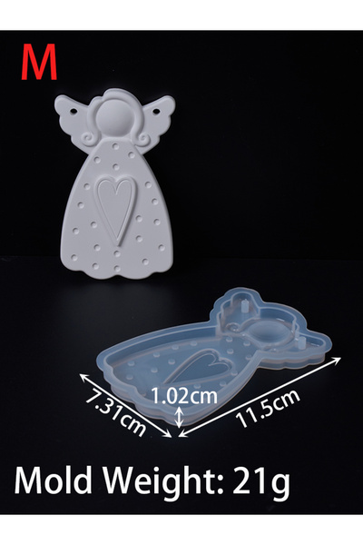 choice2 M DIY Faceless Angel Silicone Mold Christmas Tree Hanging Ornament Pl...