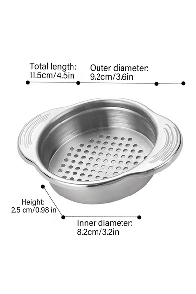 Choice 1 قطعة 1 قطعة من الفولاذ المقاوم للصدأ مصفاة مصفاة منخل ضغط التونة غطاء مزيل مصفاة الزيت مناسب للفاصوليا V