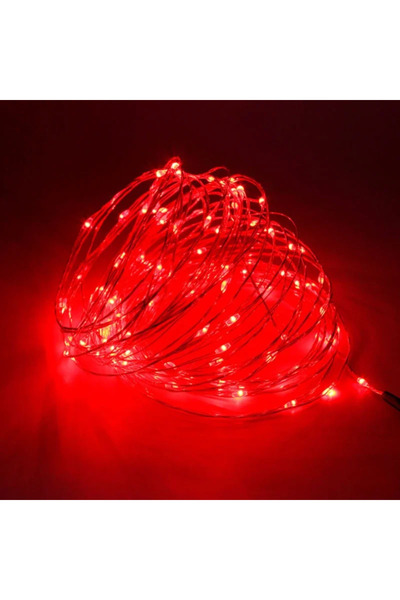 Choice سلسلة أضواء LED حمراء بطول 1 متر تعمل بالبطارية، أضواء خرافية صغيرة مل...