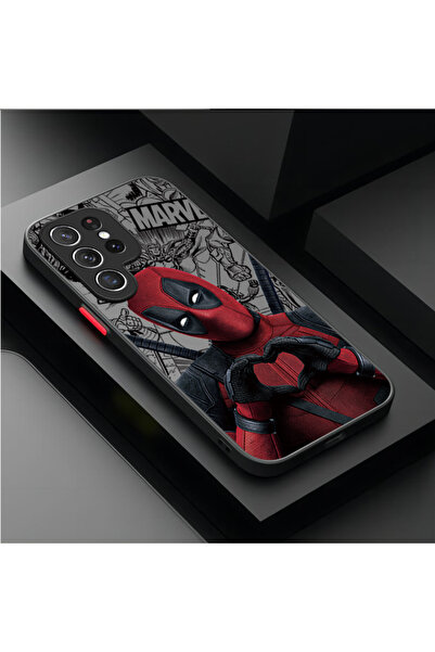 Miniso 2 S25 Ultra Marvel Character Deadpool Matte Phone Case For S25 S23 S24...