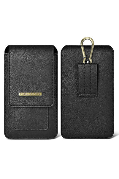 Choice حقيبة حزام خصر من جلد الحصان عالي الجودة من بولوكا باللون الأسود مناسب...