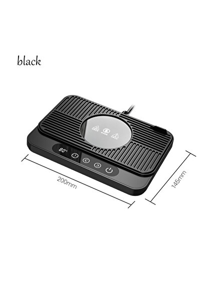 Choice EU black 50W Cup Heater Mug Warmer Electric Hot Plate 9 Gear Temperature Warmer Coaster Heating Lunc