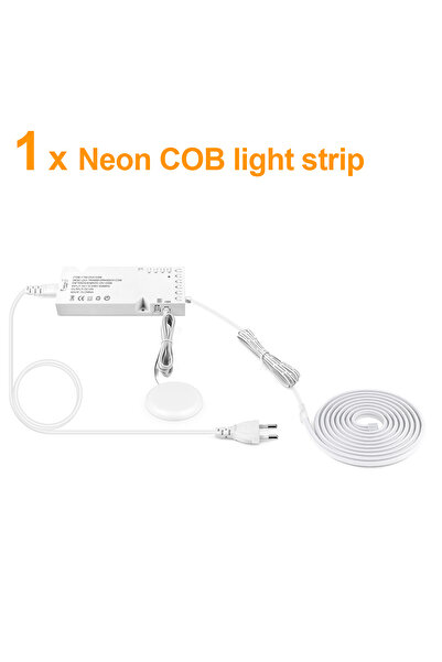 Choice شريط نيون LED أبيض دافئ بطول 5 أمتار وبطول 16.4 قدم، بمقبس طاقة أوروبي...