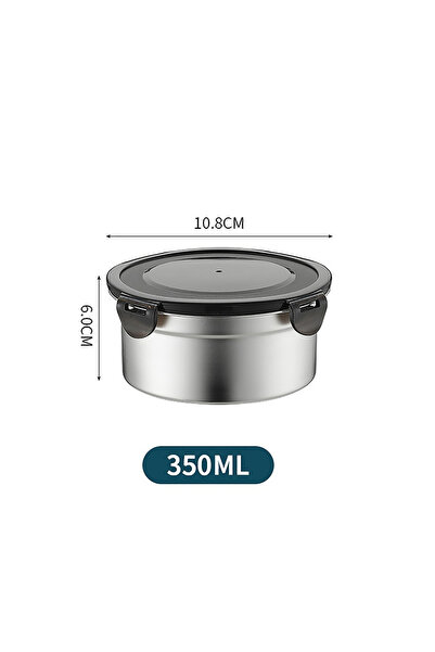 Choice Round 350ml Stainless Steel Food Container Fresh Keeping Box Sealed Li...