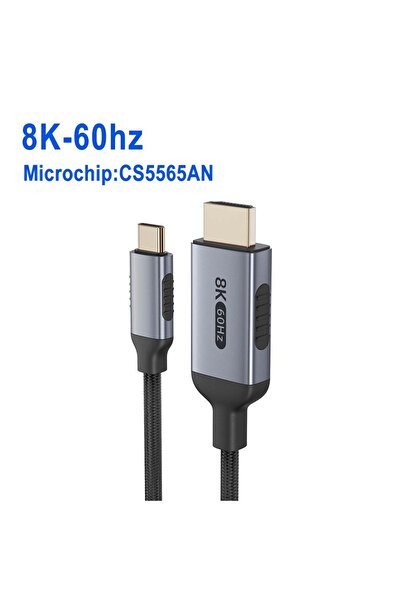 Choice كابل 2 متر 8K Type-C إلى HDMI متوافق مع HDTV 4K@120Hz كابل 8K@60Hz USB...