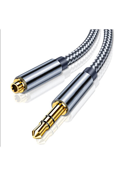 Choice 2m Dark Gray Headphone Extension Cable Jack 3.5mm Audio Aux Cable 3.5 mm Female Splitter Speaker Ext