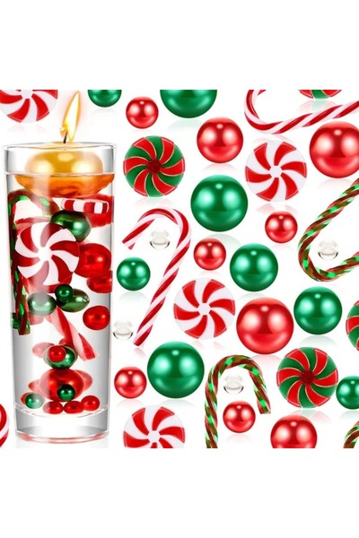 Choice Green Red 1 Set Christmas Vase Clear Hydrogel vase Decorative Filling ...