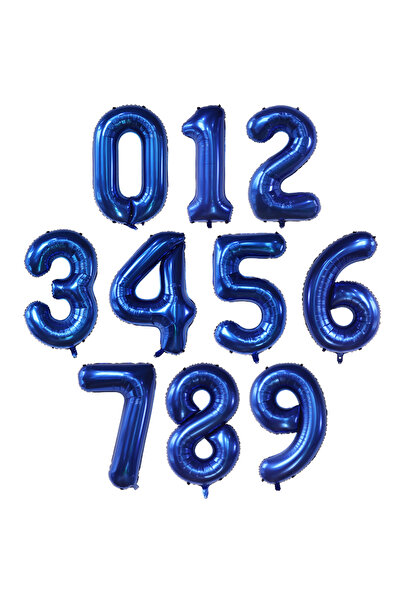 Choice 2 بالونات عيد ميلاد من رقائق معدنية زرقاء داكنة مقاس 40 بوصة، بالونات ...