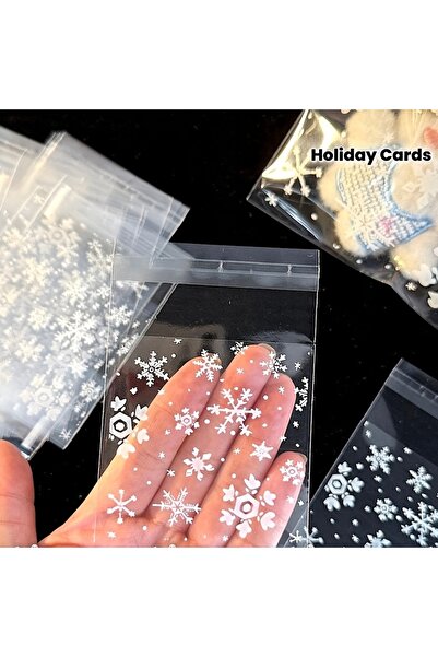 Choice 8 × 13 سم، 100 قطعة، أكياس ندفة الثلج ذاتية الغلق - مظاريف بلاستيكية ش...