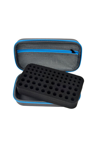 Choice صندوق تخزين منظم البطاريات باللون الأزرق لبطاريات 69+ من نوع AA وAAA و...