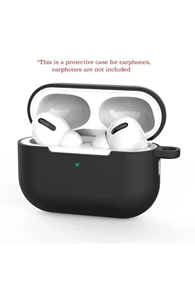 Choice جراب حماية سيليكون جديد بلون سادة لسماعات AirPods Pro أسود غامض، سماعة...