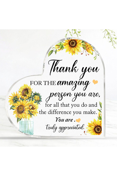 Choice Q49-B 1 pcs, heart-shaped acrylic plaque, thank you gift for teachers,...