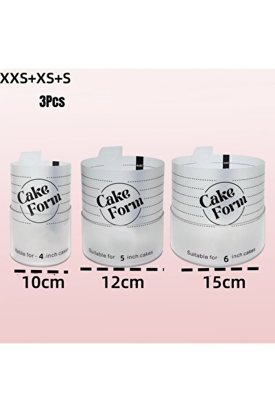 Choice قالب حلقة كعكة قابل للتعديل مقاس XXS XS S أدوات فوندان قابلة للسحب حلقة كعكة موس دائرة أكريليك للخبز