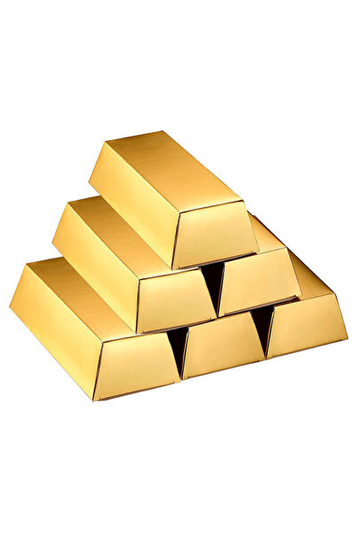 Choice صندوق ورقي مكون من 6 قطع، 6/12 قطعة من سبائك الذهب، صندوق هدايا من سبائك الذهب المزيفة، هدايا حفلات ذهبية، شوكولاتة، عملات ذهبية، رقائق معدنية