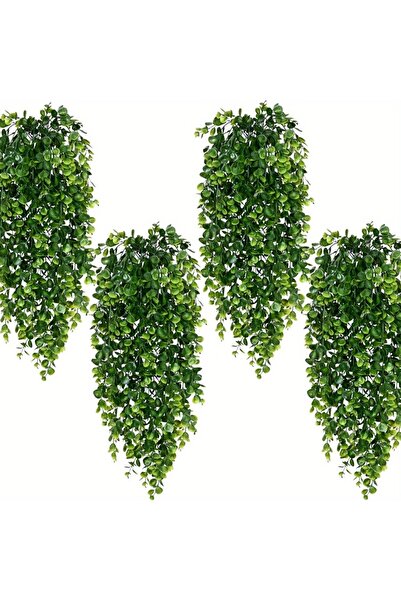 Choice 4 قطع من نباتات الأوكالبتوس الاصطناعية المعلقة على الحائط نباتات الأوك...