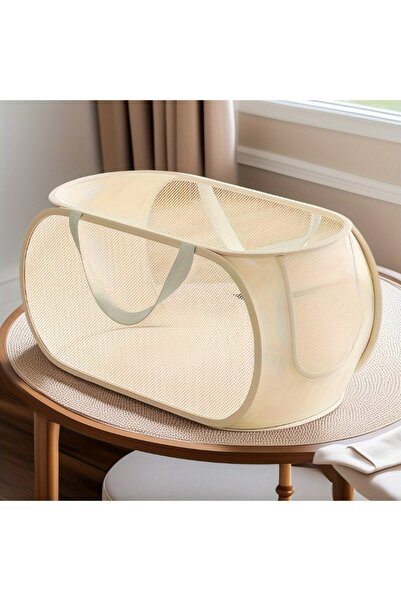 Choice سلة تخزين ألعاب أفقية كبيرة السعة مصنوعة من القماش الشفاف مع مقصورات م...