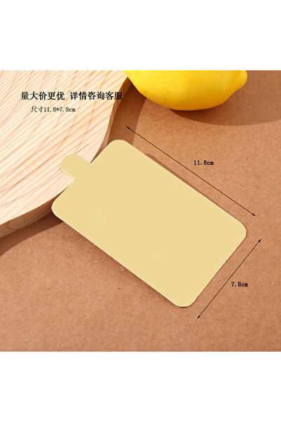 Choice مستطيل 50 قطعة من قاعدة الكيك الذهبية، موس للاستخدام مرة واحدة، لوح حلوى، حصيرة ورقية للطعام، صينية عرض الكب كيك